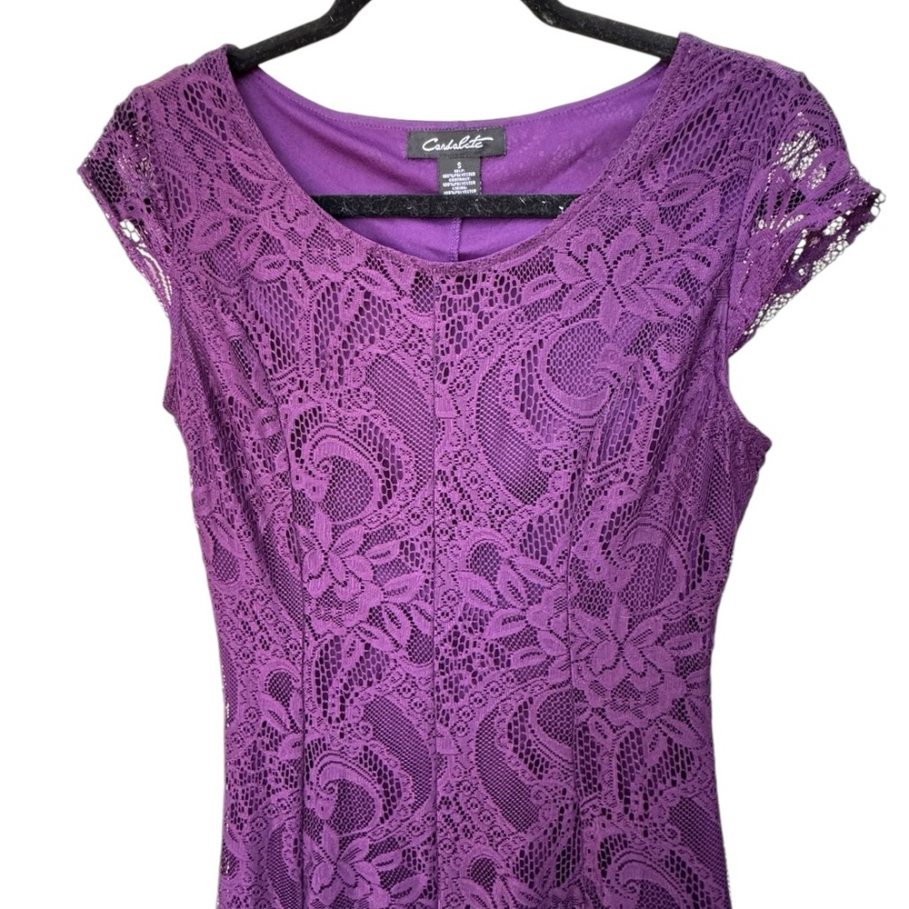 Candelite Purple Floral Formal Dress size Small - Picture 2 of 9